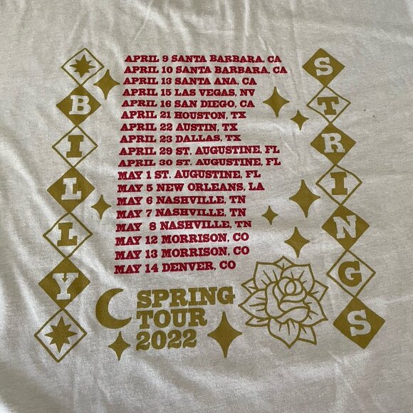 Billy Strings T Shirt Spring Tour 2022 Event Concert Tee XL - Picture 4 of 8